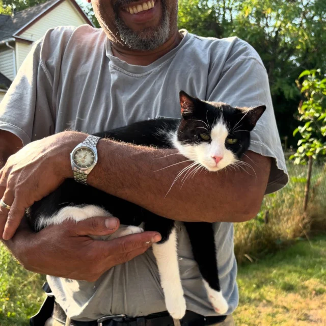 We don’t often highlight cats who have special needs but every month there are several. We noticed Abi immediately when we started a large TNR project on a quiet block last month and knew he would be one of the first kitties we helped. After his neuter, vaccines, deworming, flea rx, eye meds and then entropion surgery to repair his inverted eyelids, Abi is back with his devoted caretaker and will now live indoors with several other much-loved kitties. Our volunteers and your support allow us to help these cats get the vet care they need and live their best possible life. Thank you 💕